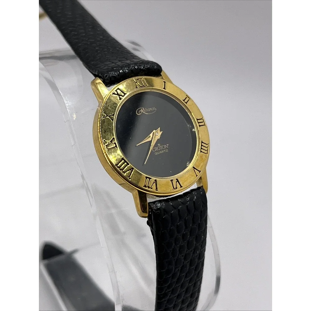 Vintage‎ Reliance by Croton Women's Quartz Watch Leather Band 25mm- New Battery